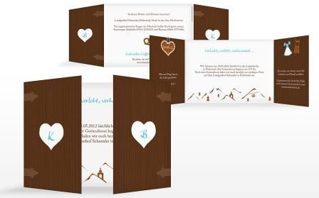 Kartenmacherei Hochzeit Tracht