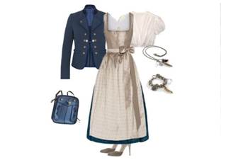Champagnerperle Dirndl-Style