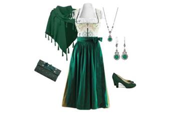 Smaragd Dirndl-Style