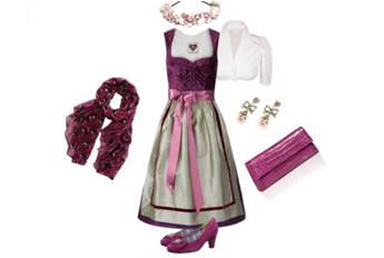 Purple Rose Dirndl-Style