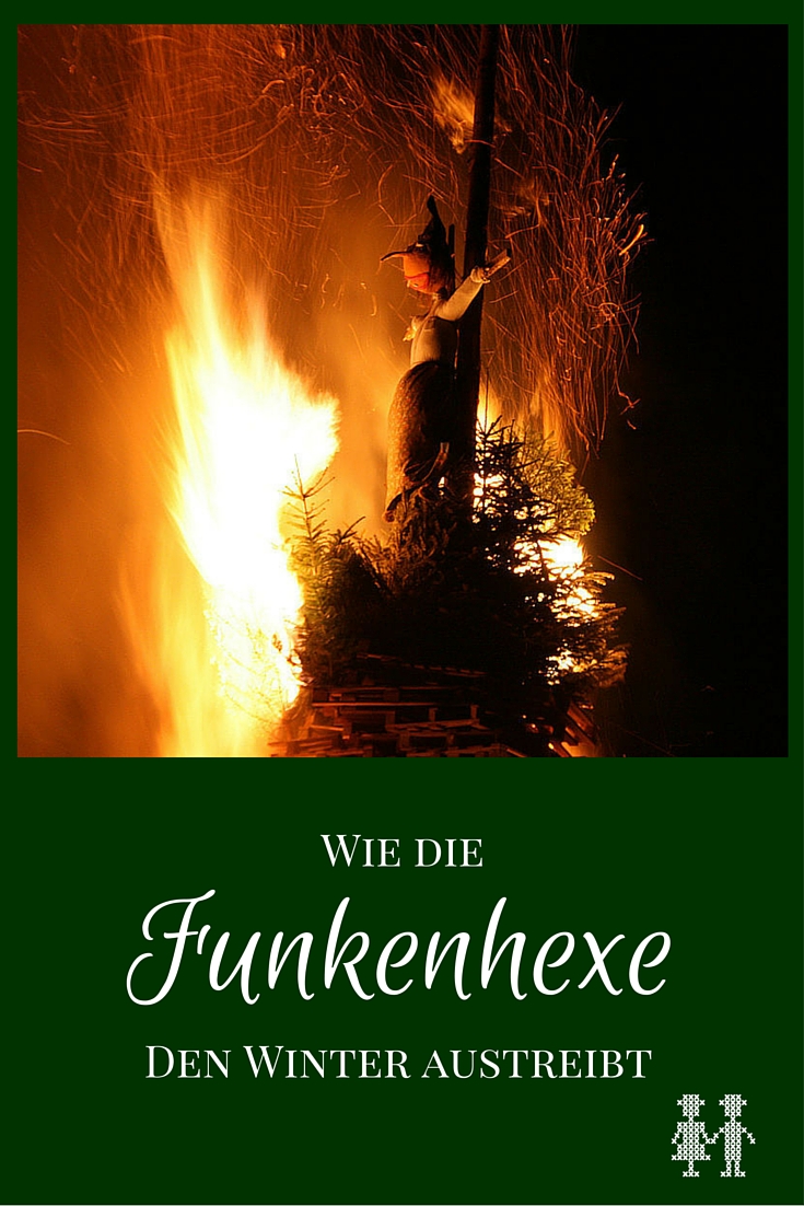 Die Funkenhexe vertreibt den Winter. Hier alles über diesen alten Feuerbrauch erfahren.