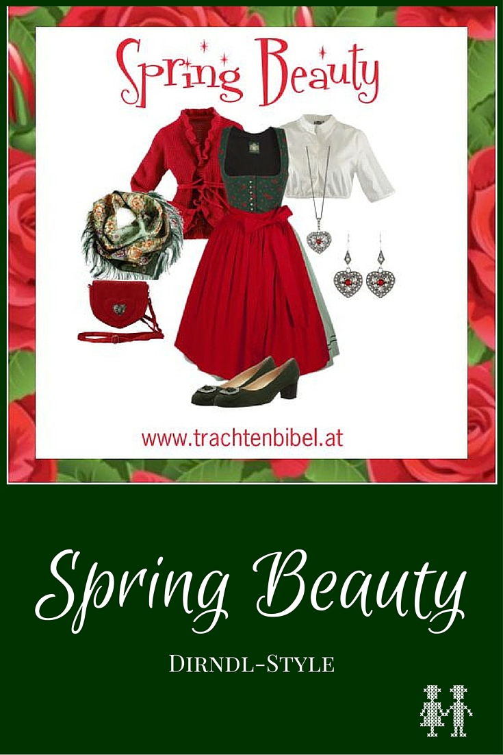 Toller Dirndlstyle in Rot und Grün!