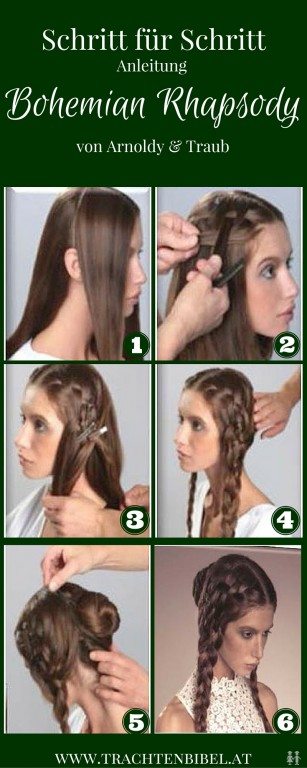 eben kann man nicht nur Stoffe! Bohemian Rhapsody ist eine gewebte Dirndlfrisur. Hier finden Sie die Schritt für Schritt Anleitung zum Nachmachen.