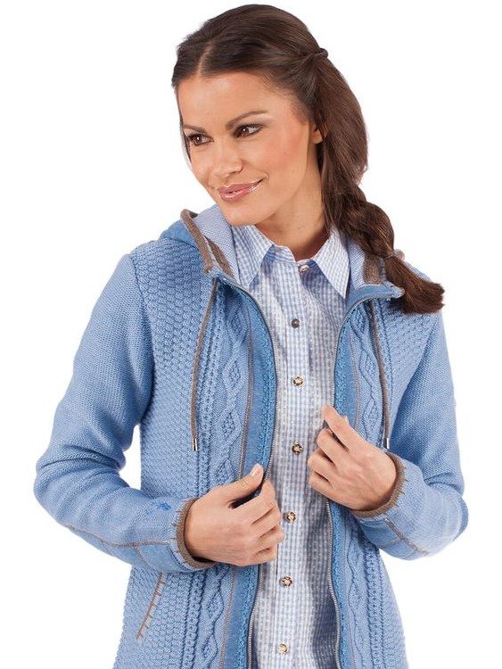 Strickjacke eisblau von Alpenclassics