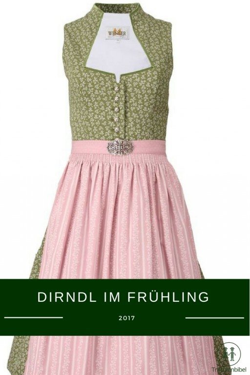 Dirndl in Rosé und Hellgrün von Wenger