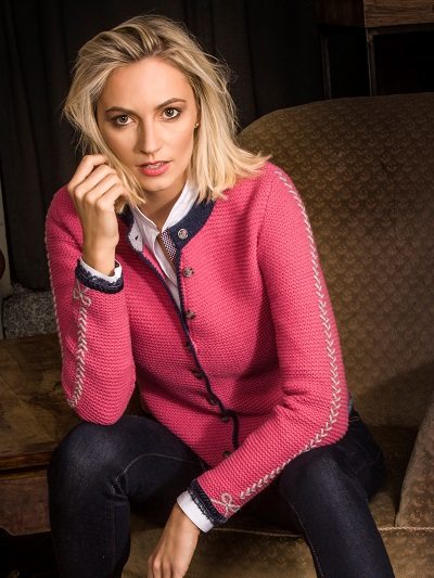 Gweih Und Silk Stickjacke