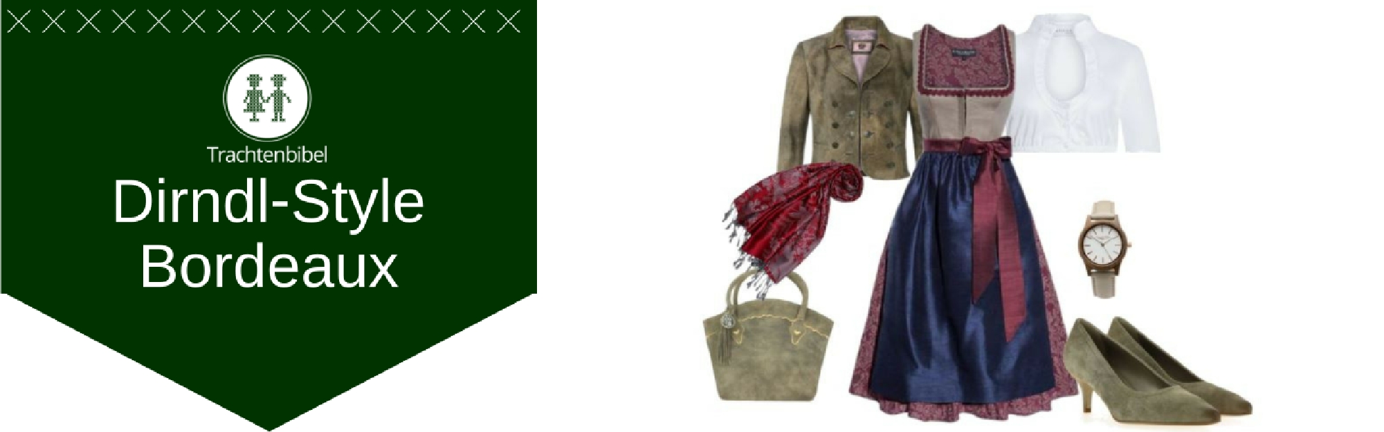 Bordeaux Dirndl Outfit