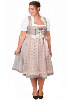 Plus Size Dirndl Grau