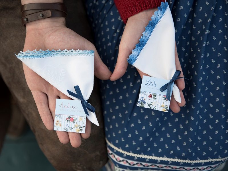 Verlobung Traunsee Taschentücker