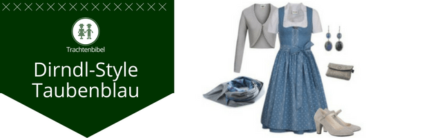 Taubenblau Dirndl Outfit