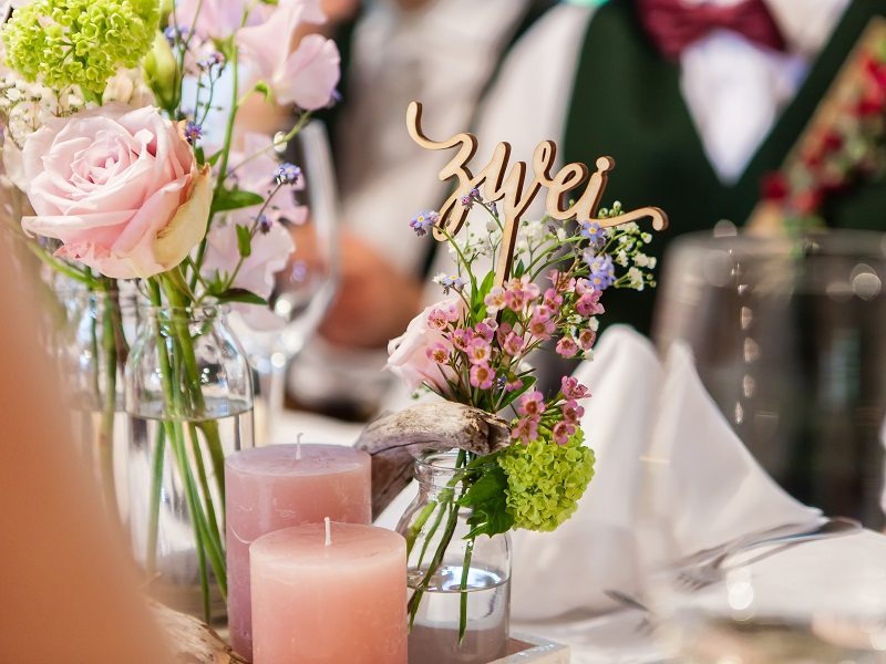 Tischdekoration Trachtenhochzeit