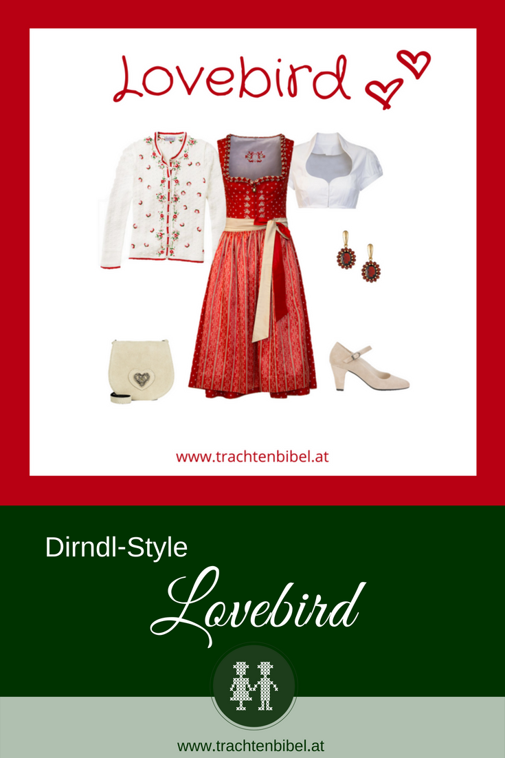 Dirndl in Rot mit passenden Accessoires