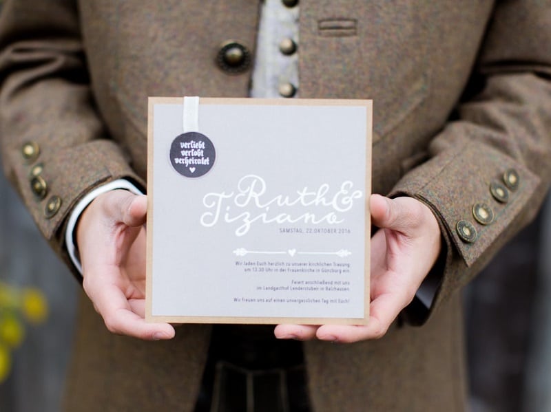 Papeterie Einladung Trachtenhochzeit