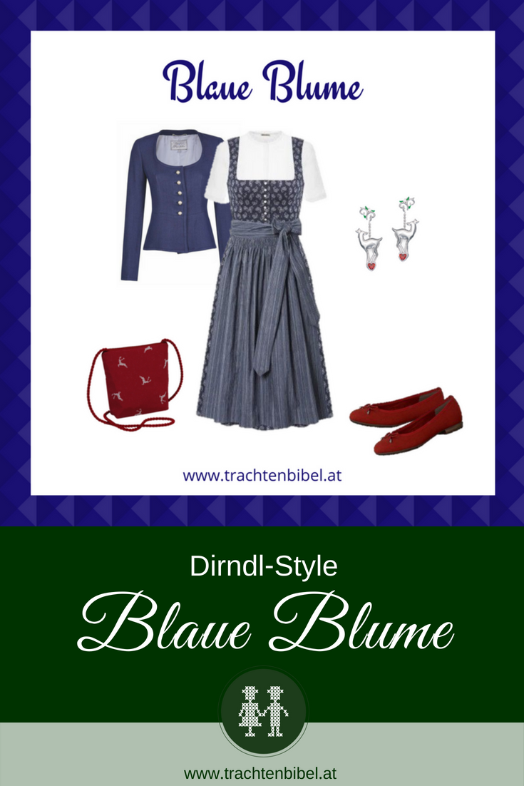 Dirndl Blau mit passenden Accessoires