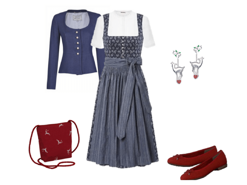 Dirndl Blaue Blume