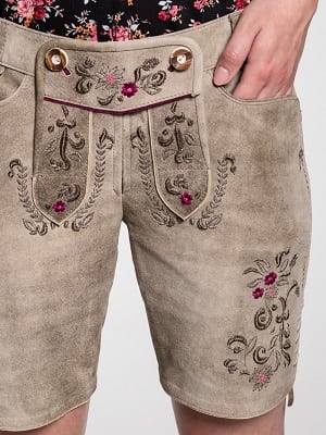 Lederhose Blütenstickerei Spieth Wensky