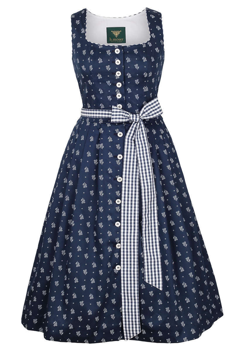 Trachten Dirndl Ohne Schuerze Schlicht Blau Moser Schalkham 57135