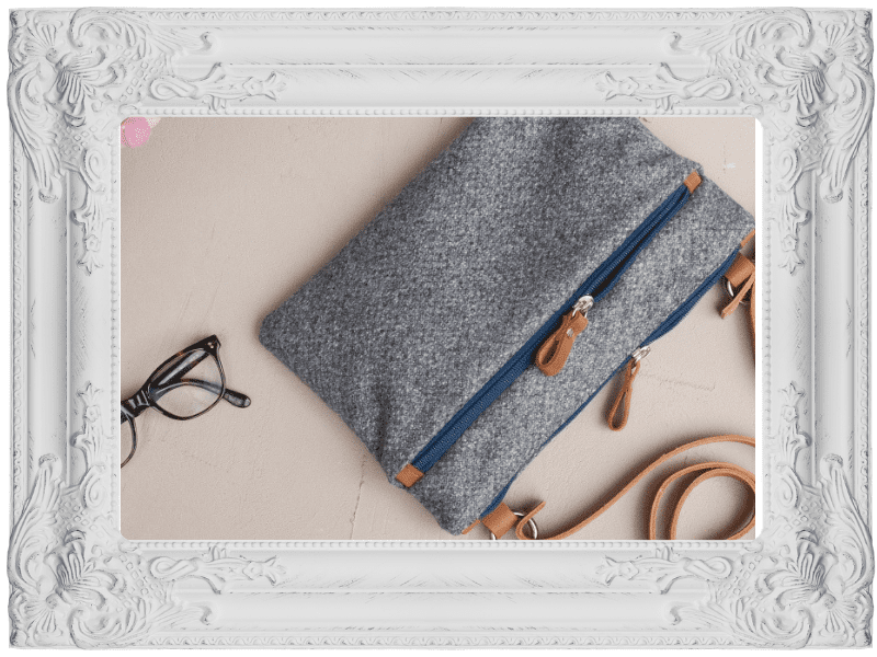 Clutch aus Loden von Mondschein