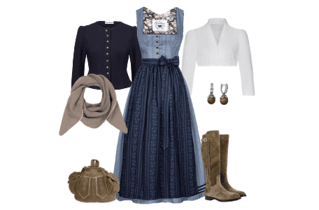 Dirndl Outfit Blaues Paradies