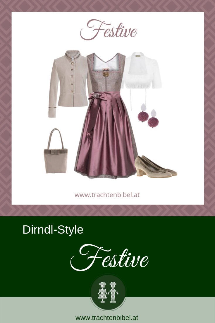Dirndl Style Festive Dirndl beige altrosa